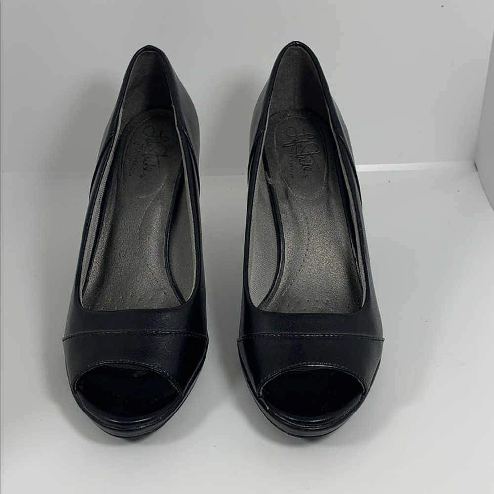 LifeStride Peep Toe Black Pumps 8M